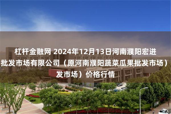 杠杆金融网 2024年12月13日河南濮阳宏进农副产品批发市场有限公司(原河南濮阳蔬菜瓜果批发市场)价格行情