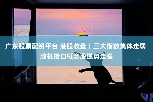 广东股票配资平台 港股收盘｜三大指数集体走弱 脑机接口概念股逆势走强